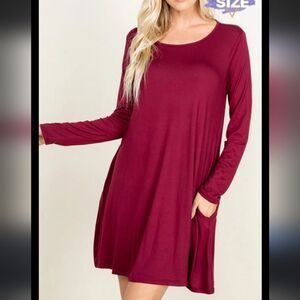 Himone long sleeve t-shirt dress NWT